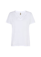 T-shirt blanc Derby col en V - Soya concept