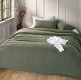 Lin - Housse de couette olive