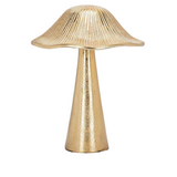 Champignon décoratif en aluminium doré