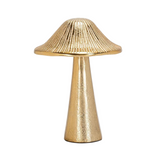 Champignon décoratif en aluminium doré