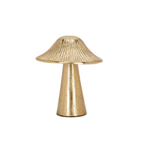 Champignon décoratif en aluminium doré