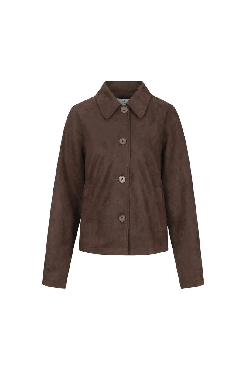 Veste effet suède chocolat