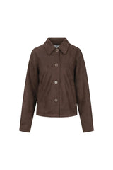 Veste effet suède chocolat