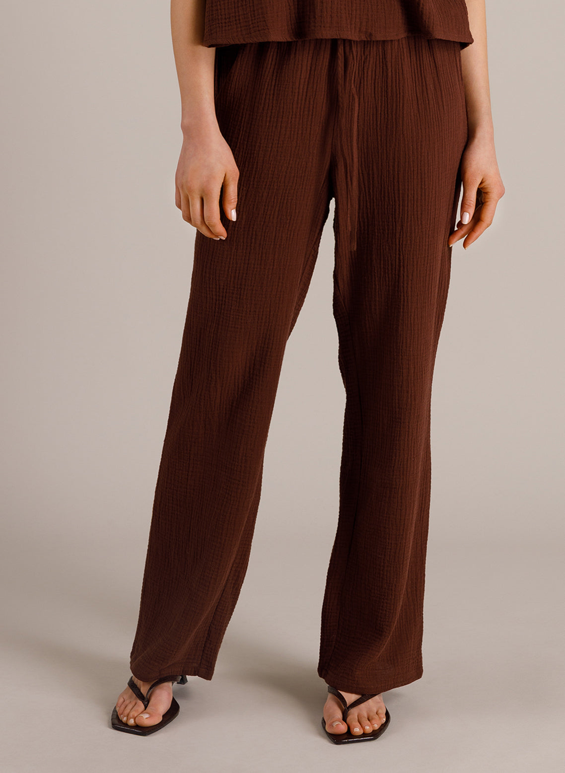 Pantalon brun café Mirka - Yest