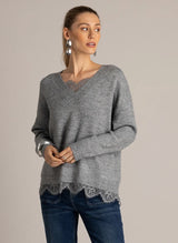 Pull en tricot gris  Unella - YEST