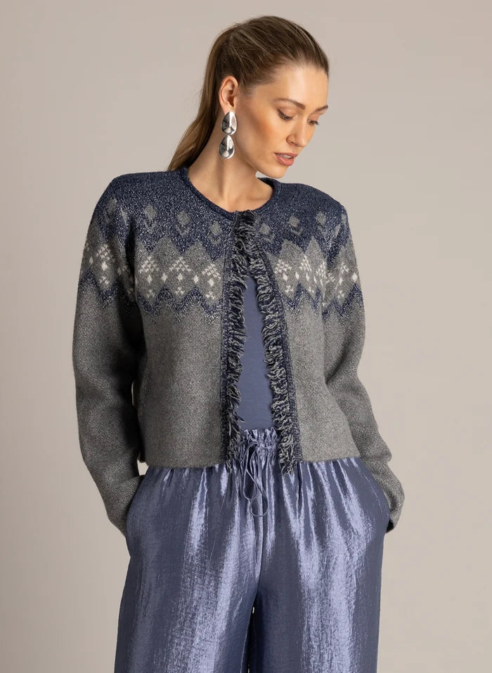 Jacket gris/bleu Ulrike - Yest