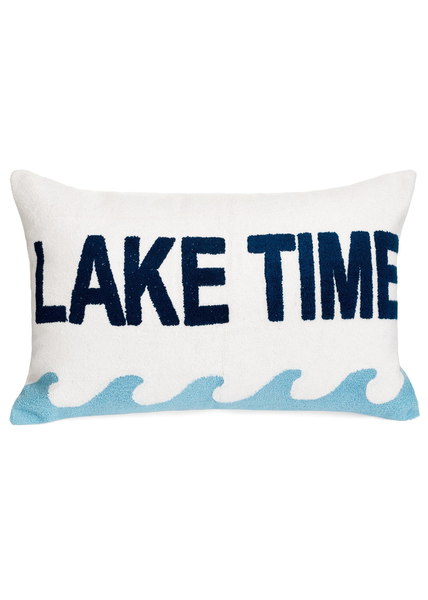 Coussin en coton brodé Lake Time - ADV