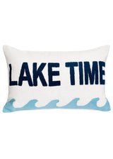 Coussin en coton brodé Lake Time - ADV