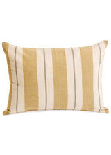 Coussin à rayures jaune et blanc 14"x 20" - ADV