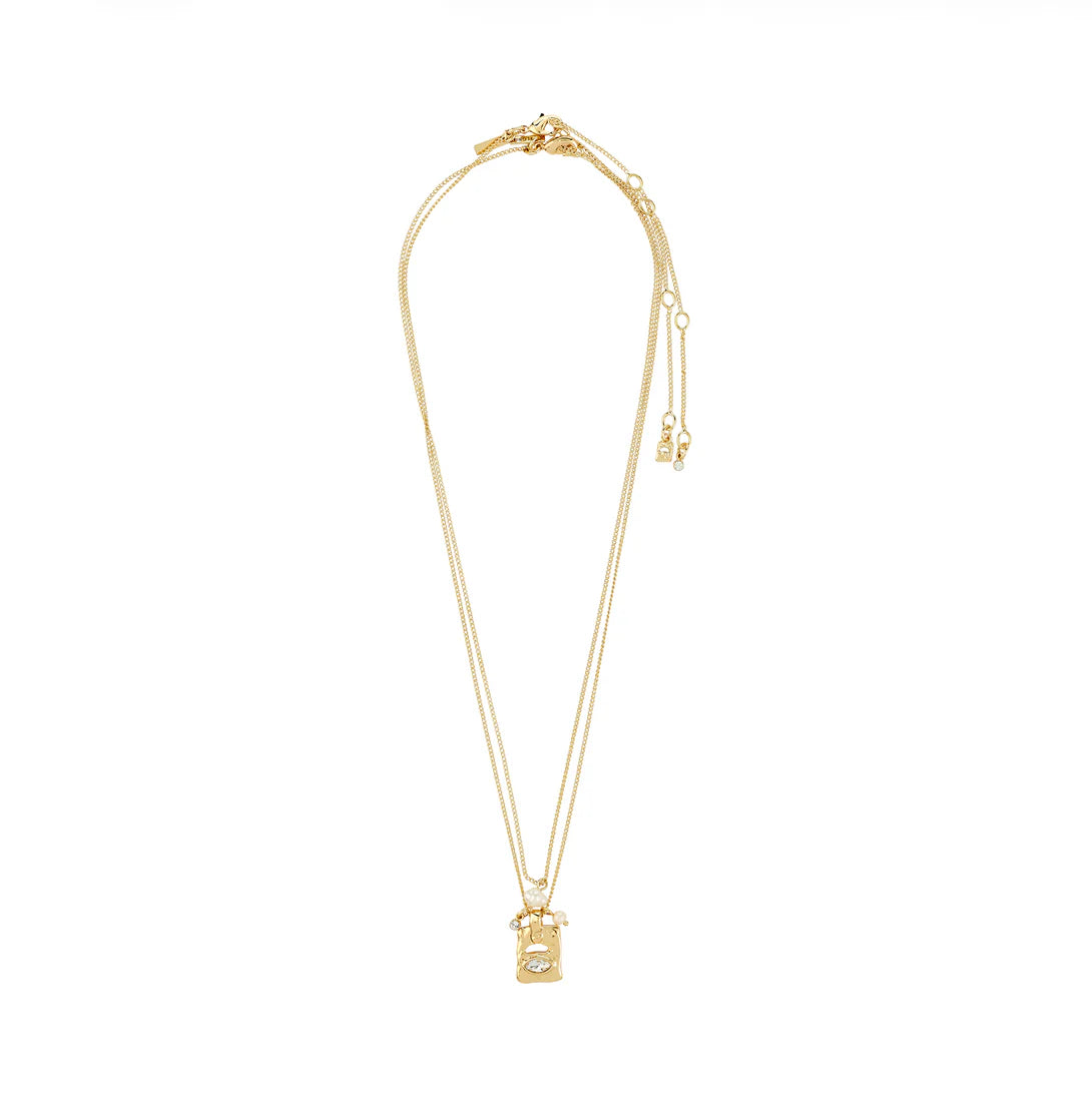 FIRE Collier Pendentifs Cristaux - 2 en 1 - Pilgrim