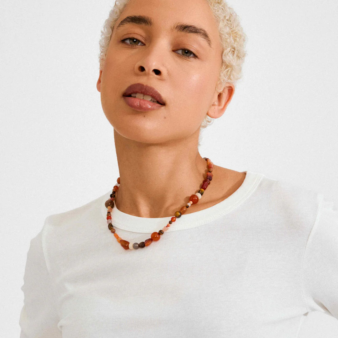 IRIS Collier Pierres semi-précieuses Rouges - Pilgrim