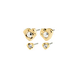 Ensemble 2-en-1 NOVA - boucles d’oreilles plaquées Or - Pilgrim