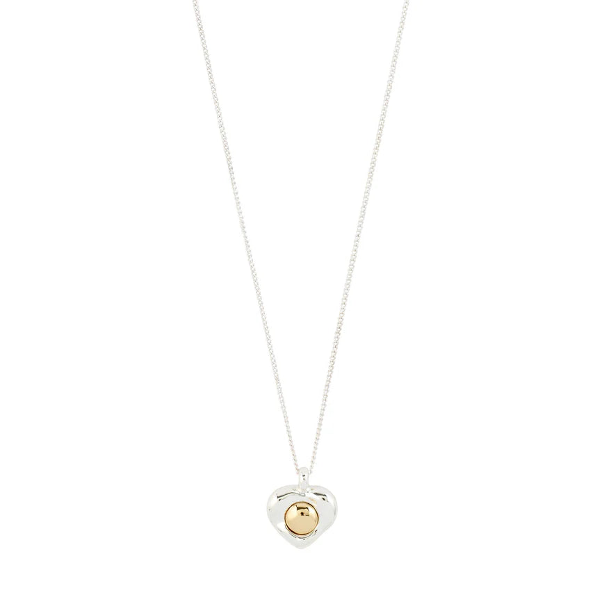 Collier cœur NOVA plaqué Argent - Pilgrim
