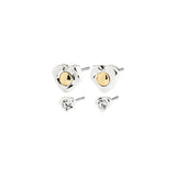 Ensemble 2-en-1 NOVA - boucles d’oreilles plaquées Argent - Pilgrim