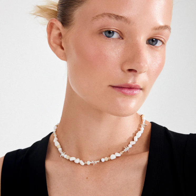 Collier PRISM plaqué blanc/or - Pilgrim