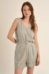 Short en coton, rayé - molly bracken