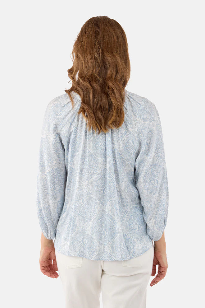 Blouse Imprimée Bleue & Blanc - B Copenhagen