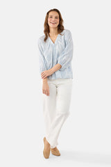 Blouse Imprimée Bleue & Blanc - B Copenhagen