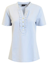 T-shirt Féminin à Volants bleu – Brandtex