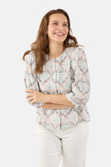 Chemise légère à imprimés Gris, Rose & Blanc - B Copenhagen