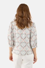 Chemise légère à imprimés Gris, Rose & Blanc - B Copenhagen