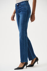 Brooke | Jean extensible semi-évasé classique - Bleu ou Noir- Joseph Ribkoff