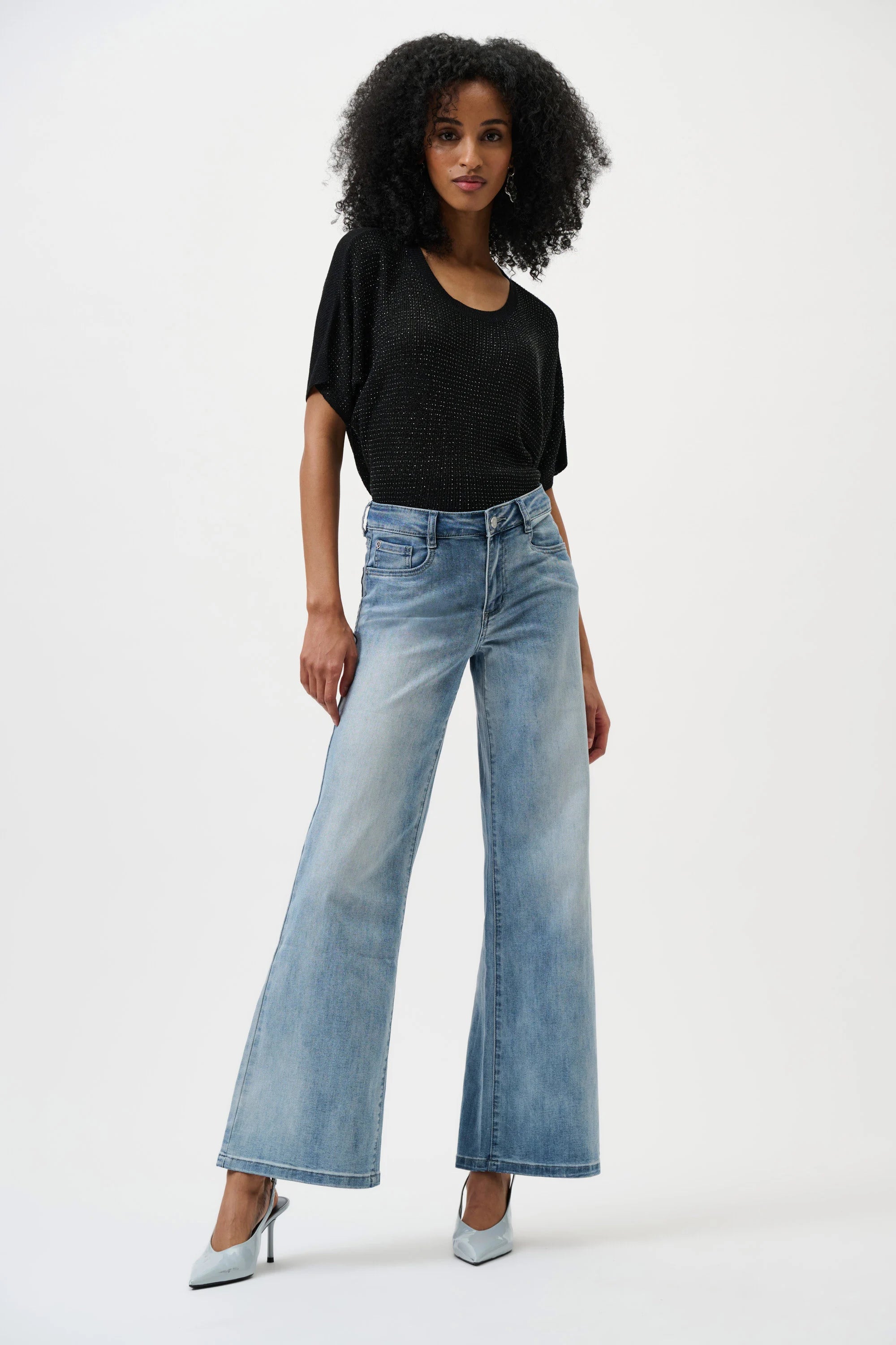 Goldie | Jean extensible classique à jambe large - Joseph Ribkoff
