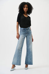 Goldie | Jean extensible classique à jambe large - Joseph Ribkoff
