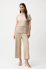 Pantalon court en seersucker - Joseph Ribkoff