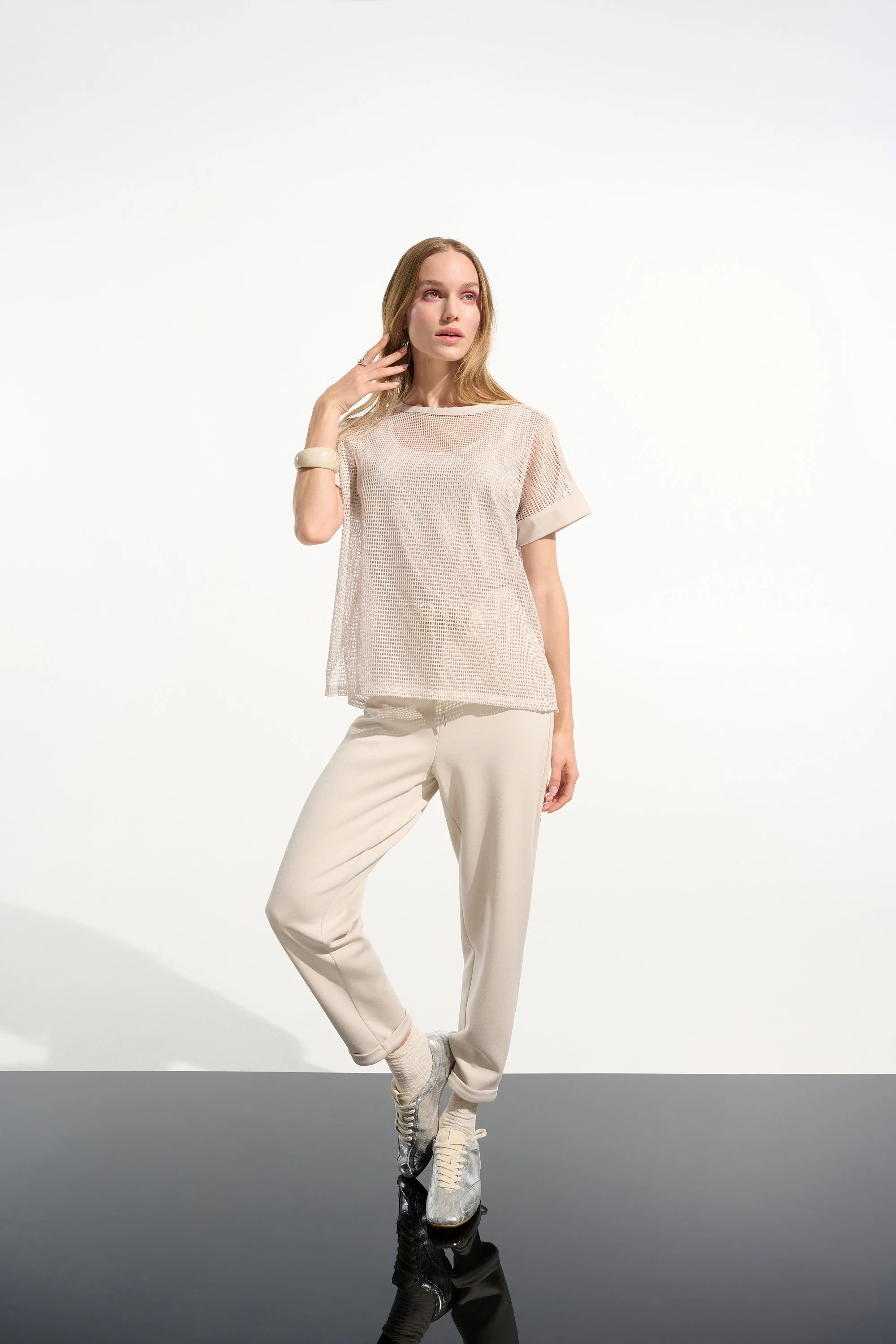 Pantalon jogger en jersey scuba avec cordon de serrage à la taille - Joseph Ribkoff