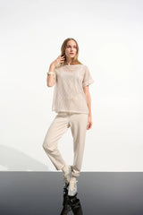 Pantalon jogger en jersey scuba avec cordon de serrage à la taille - Joseph Ribkoff