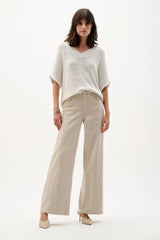 Jeans Jambe Large avec Rhinestones - Featherweave™ - Joseph Ribkoff