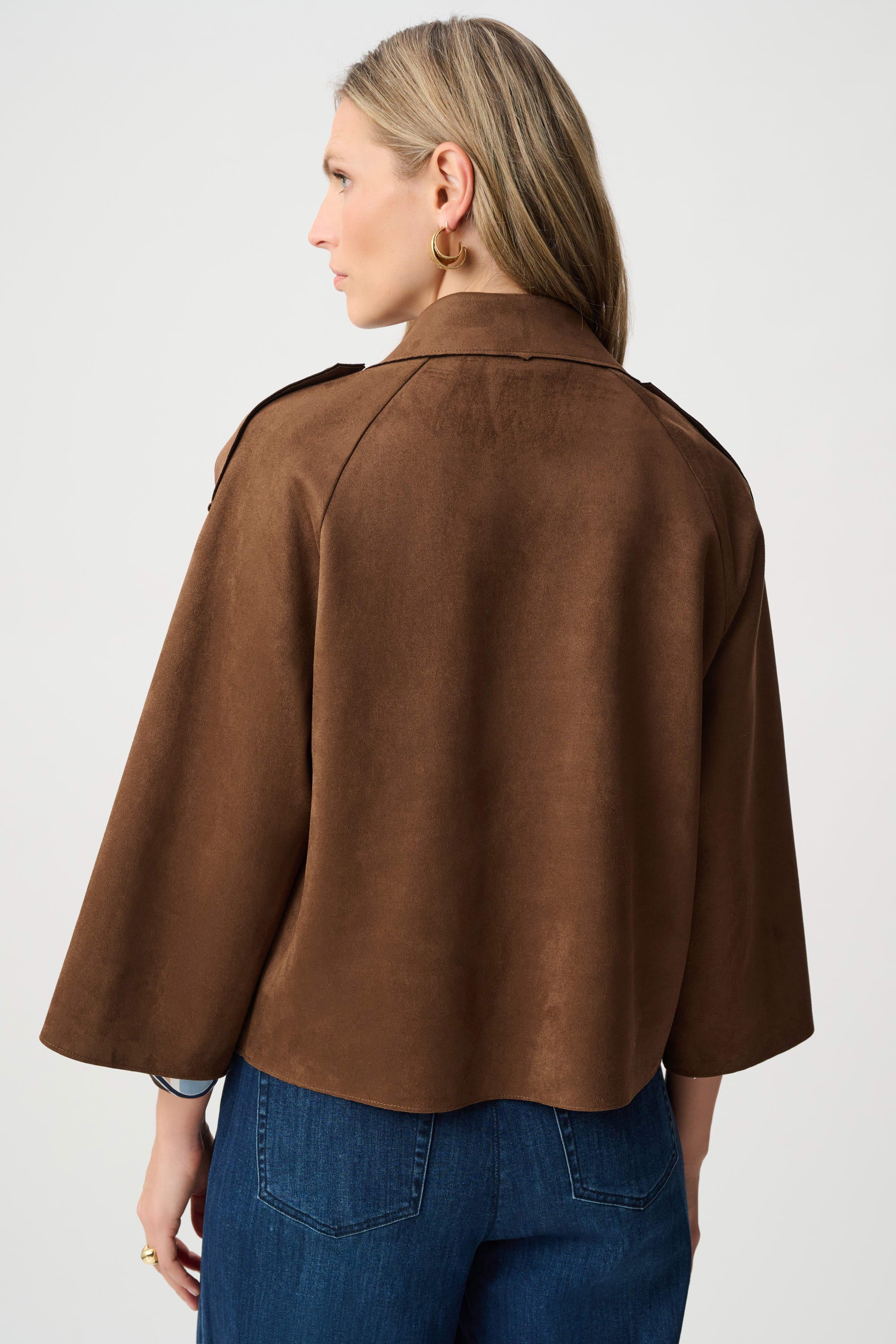 Blouson boxy en scuba effet faux suède - Joseph Ribkoff
