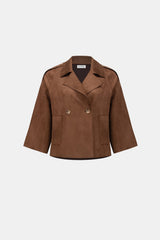 Blouson boxy en scuba effet faux suède - Joseph Ribkoff