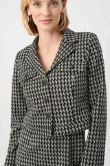 Blouson court en jacquard géométrique - Joseph Ribkoff