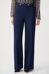 Pantalon à enfiler à jambe large en daim scuba - Joseph Ribkoff
