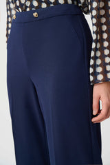 Pantalon à enfiler à jambe large en daim scuba - Joseph Ribkoff