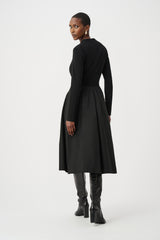 Robe ajustée-évasée en tricot soyeux et tissu mémoire - Joseph Ribkoff
