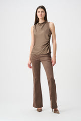 Pantalon évasé à enfiler en daim scuba - Joseph Ribkoff