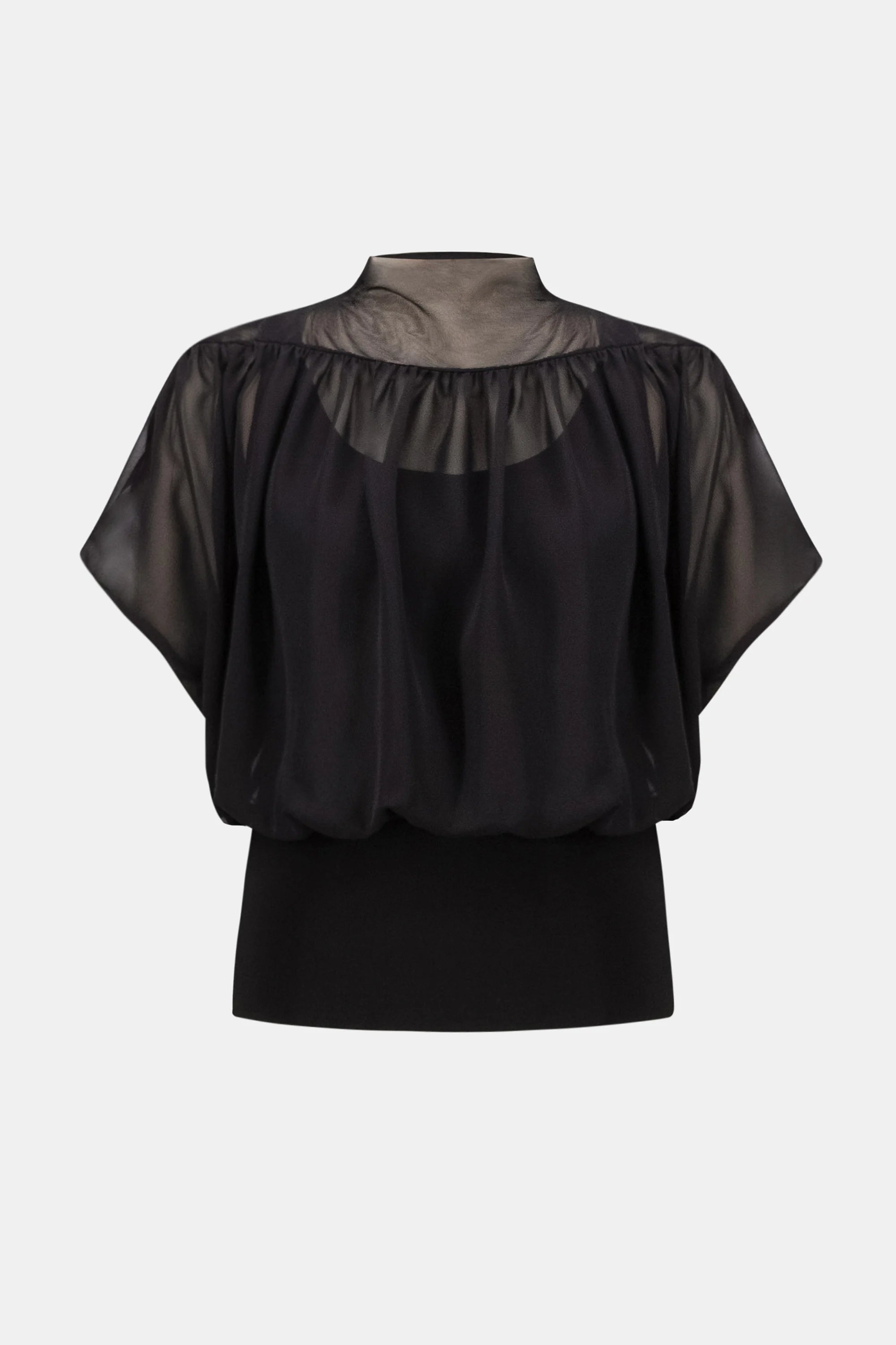 Haut Blouson en Mousseline et Tricot Soyeux - Joseph Ribkoff