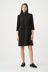 Robe droite à col entonnoir en jersey scuba -  Joseph Ribkoff