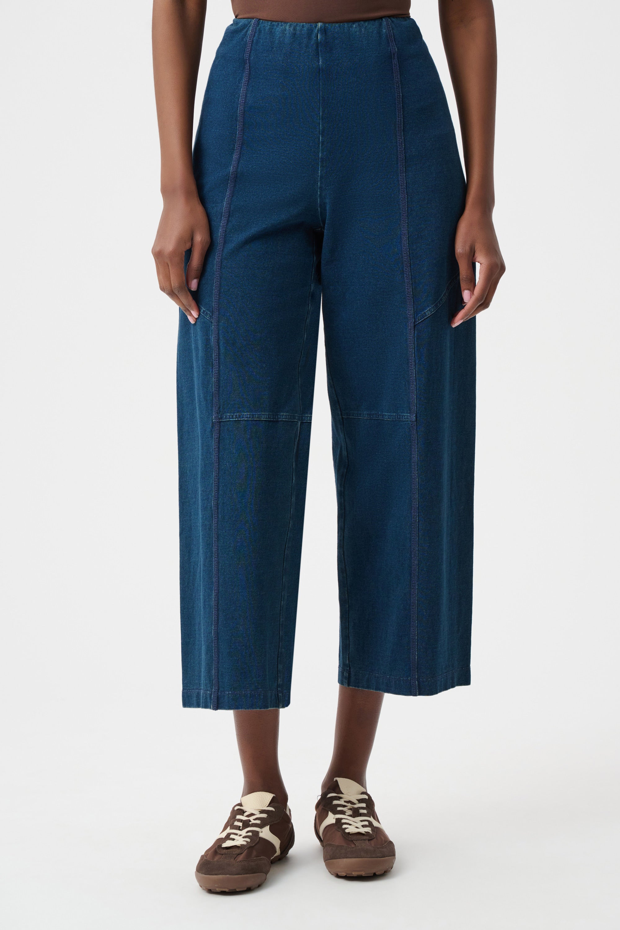 Pantalon-culotte à enfiler en denim tricoté - Joseph Ribkoff