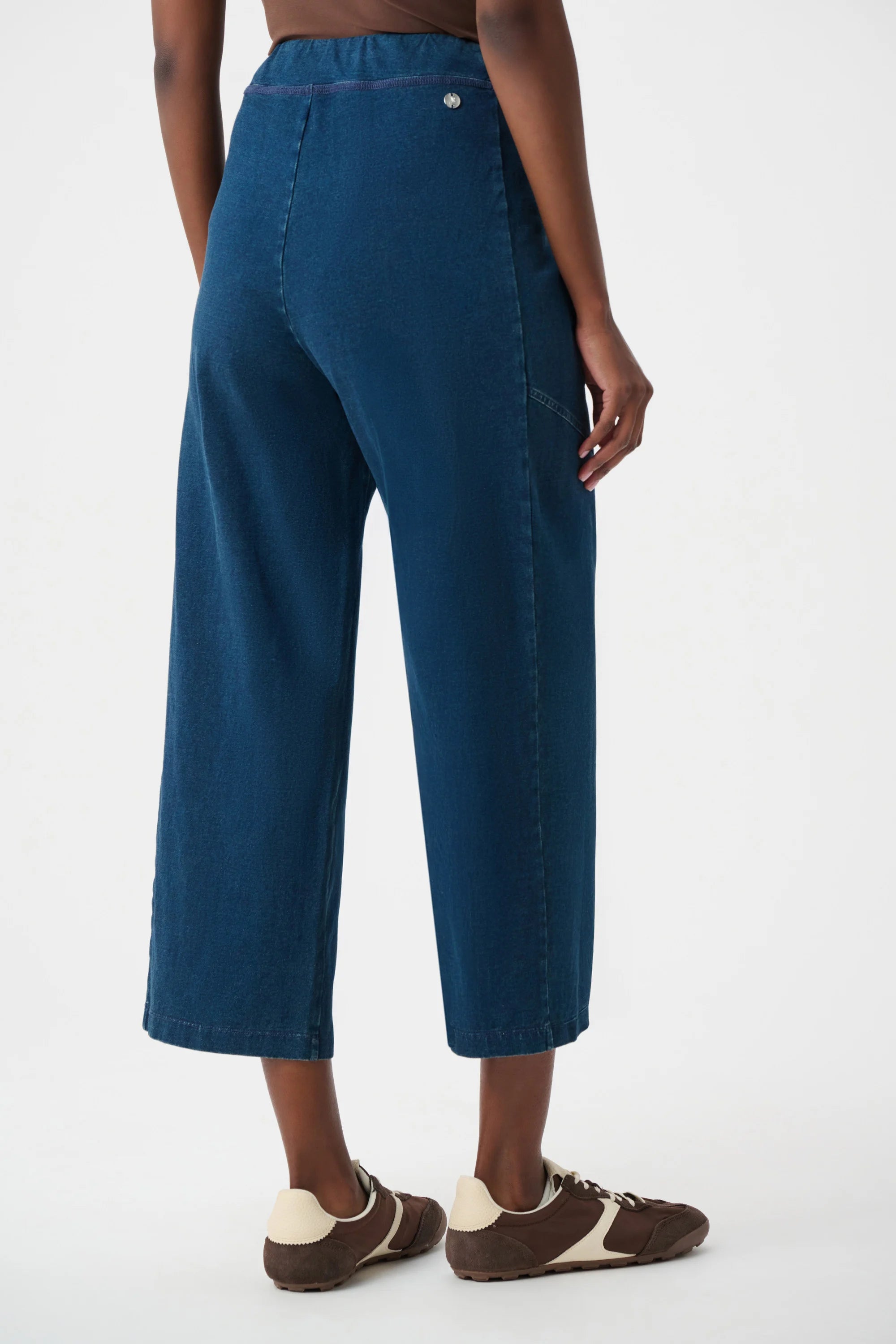 Pantalon-culotte à enfiler en denim tricoté - Joseph Ribkoff