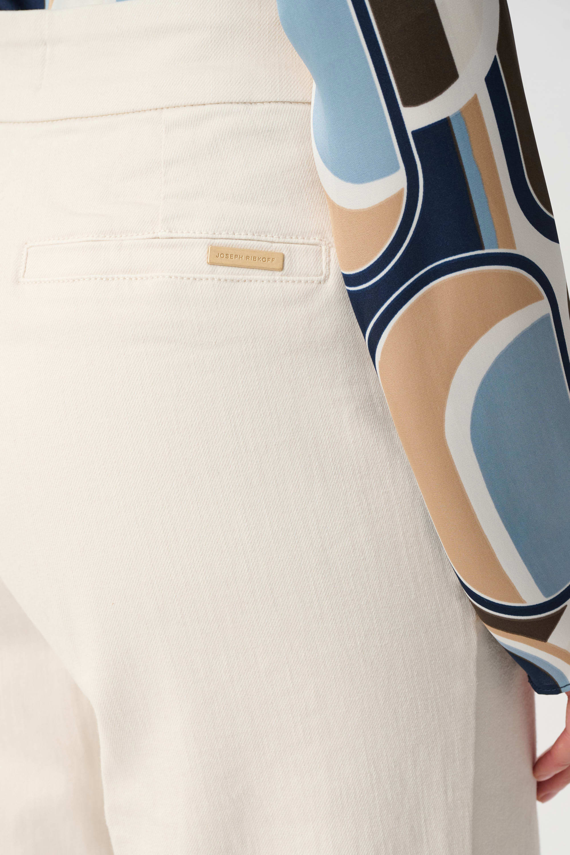 Chloe | Jean à jambes larges en denim extensible taille haute - Joseph Ribkoff