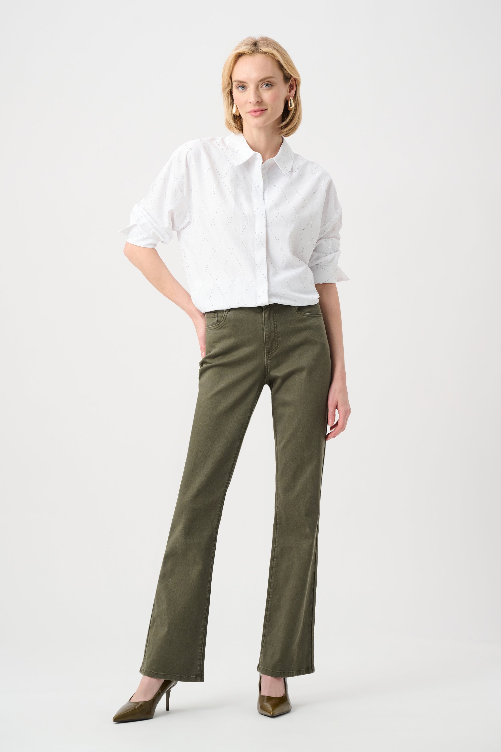 Blouse boxy en Tencel ornée de strass sur toute la surface - Joseph Ribkoff