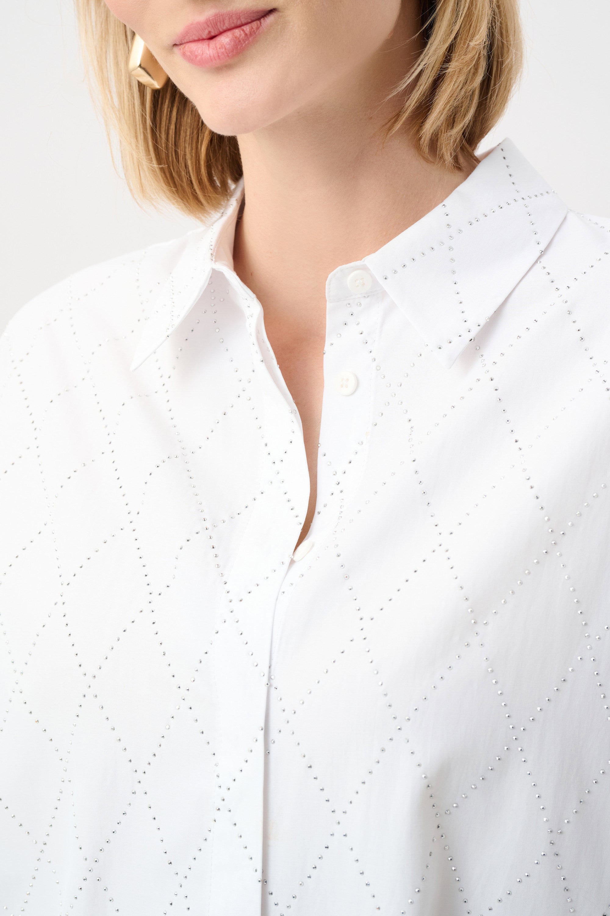 Blouse boxy en Tencel ornée de strass sur toute la surface - Joseph Ribkoff