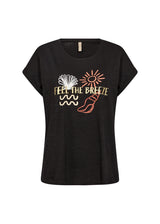 T-shirt Barbette noir en coton biologique - Soya Concept
