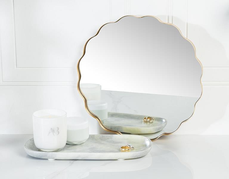 Miroir Or Rond Ondulé - Abbott