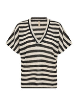 T-shirt Rosenna rayé col V - Soya concept
