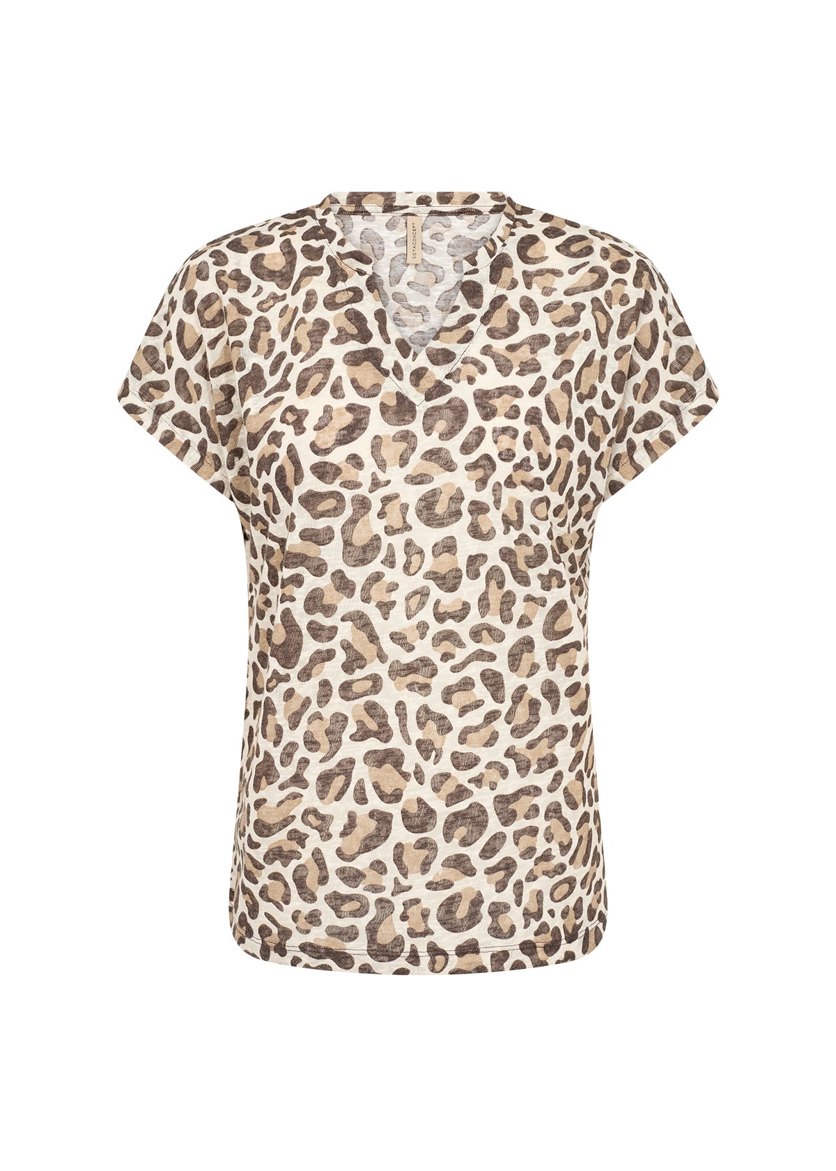 T-shirt leopard Aretha col en V - Soya concept